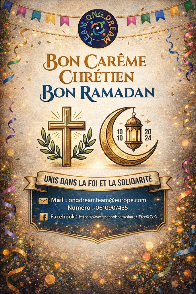 ONGDREAMTEAM's tweet photo. Bon temps de pénitence à toute la communauté judeo-chrétienne et musulmane 🙏🙏🙏.

#As Dream Team !
#ONG Dream Team !
#Toujours plus haut ! Toujours plus loin ! https://t.co/Fz3SiV2o70