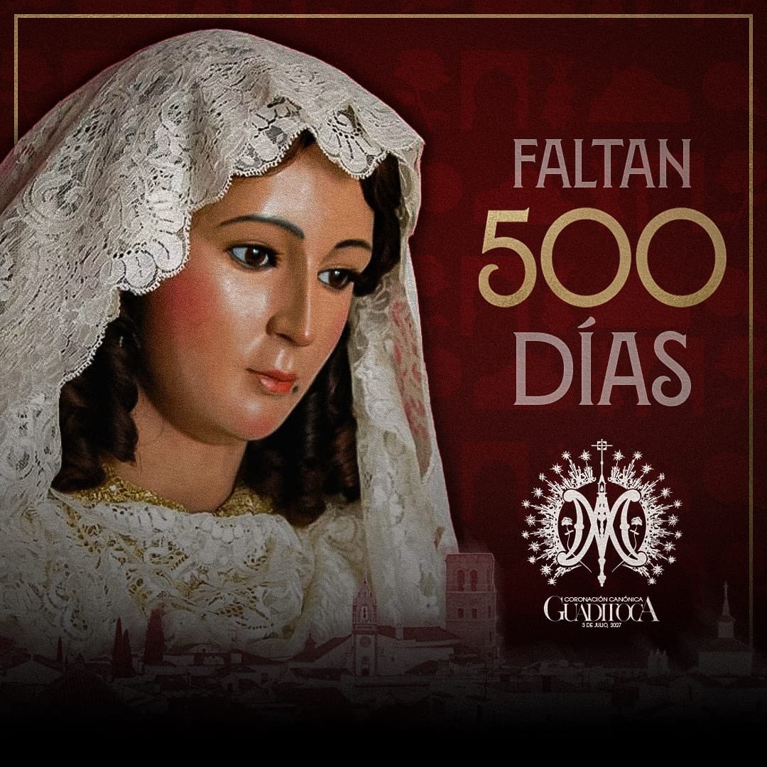 🔴⚪️ 500 DÍAS PARA LA CORONACIÓN 

Cada día que pasa se acerca un poco más la fecha soñada: en tan solo 500 días Guadalcanal coronará a nuestra Reina la Santísima Virgen de Guaditoca.