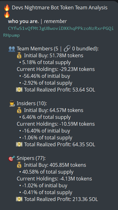 badattrading_'s tweet photo. $remember (CA CYfwS1vQfMtJgU8woviDXKhqPPkzoNzRxrPGQiRHpump) doesn't have snipers and insiders per devsnightmare. lil bro,  😀wagmi.sol, La Koy, Sling, Kim,  CrossChainCosi, pureownd🚀 are top holders.

A cluster has 3.4% of the supply on the bubblemap. CEX map cluster has 41.5% (low). Binance funded wallets have 7.2% (low), Coinbase 22.6%, Mexc 2.4%, Change Now 0.7%.

Top 70 holders have 90.3%, top 10 have 28.5%, 550 holders with an average bag at $65. Nfa