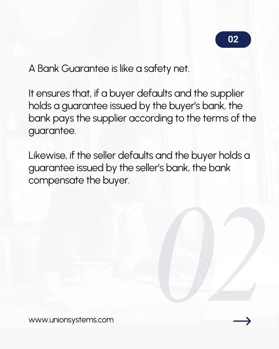unionsystemshq's tweet photo. Trade Newbie Survival Guide | What’s a Bank Guarantee?

If you have ever wondered what bank guarantee means and how it works, this is your cue to finally grab that knowlegde😉.

#tradefinance #tradeterms #bankguarantee #unionsystems https://t.co/dbJW5lZsXT
