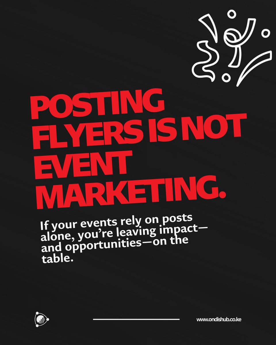 TeamONDISHub's tweet photo. Flyers don't make events successful. Strategy does.

Engage, excite, and convert before, during, and after the events. https://t.co/EXTMs6XMmf