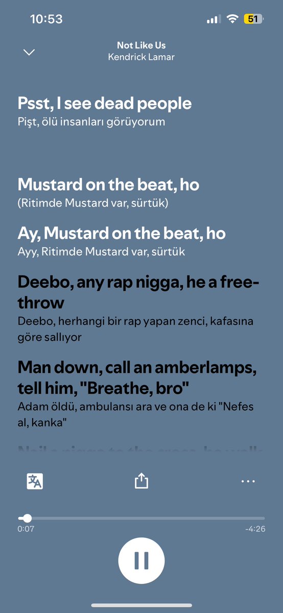 spotifya çeviri özelligi gelmiş