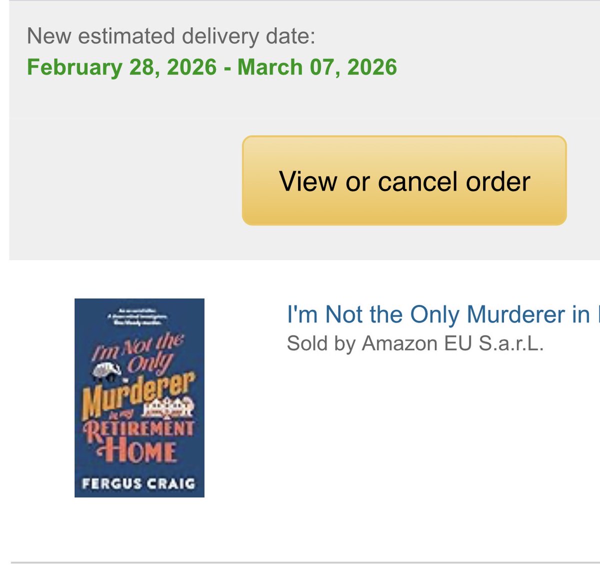 DaleStevens72's tweet photo. @FergusCraig Amazon are delaying deliveries so I’m nipping to Waterstones later to grab a copy https://t.co/IMSURDhHQj