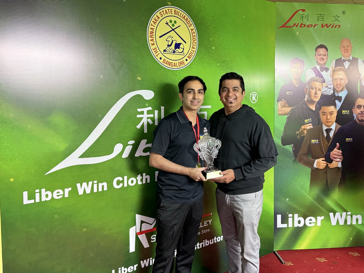 PankajAdvani247's tweet photo. LiberWin Champions Cup Winner 🏆 
As a @Liberwincloth Ambassador, delighted to win the inaugural edition of this All India 
Snooker Championship 😃 https://t.co/zYuTftecL0
