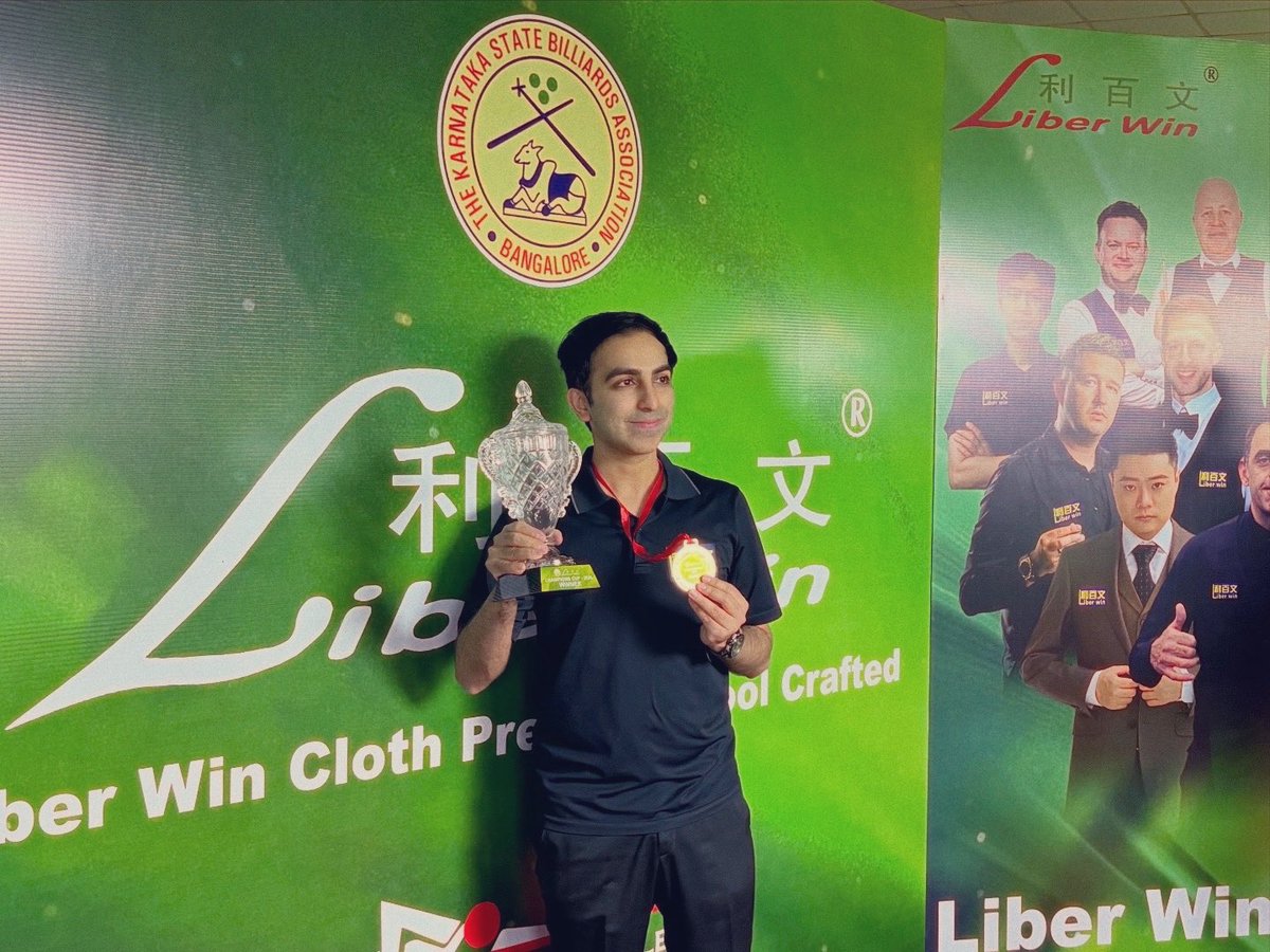 PankajAdvani247's tweet photo. LiberWin Champions Cup Winner 🏆 
As a @Liberwincloth Ambassador, delighted to win the inaugural edition of this All India 
Snooker Championship 😃 https://t.co/zYuTftecL0