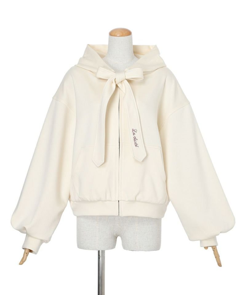 大きなリボンが目を惹くリボンZIPパーカー୨୧  
fint-shop.com/c/all/57AI04j0…