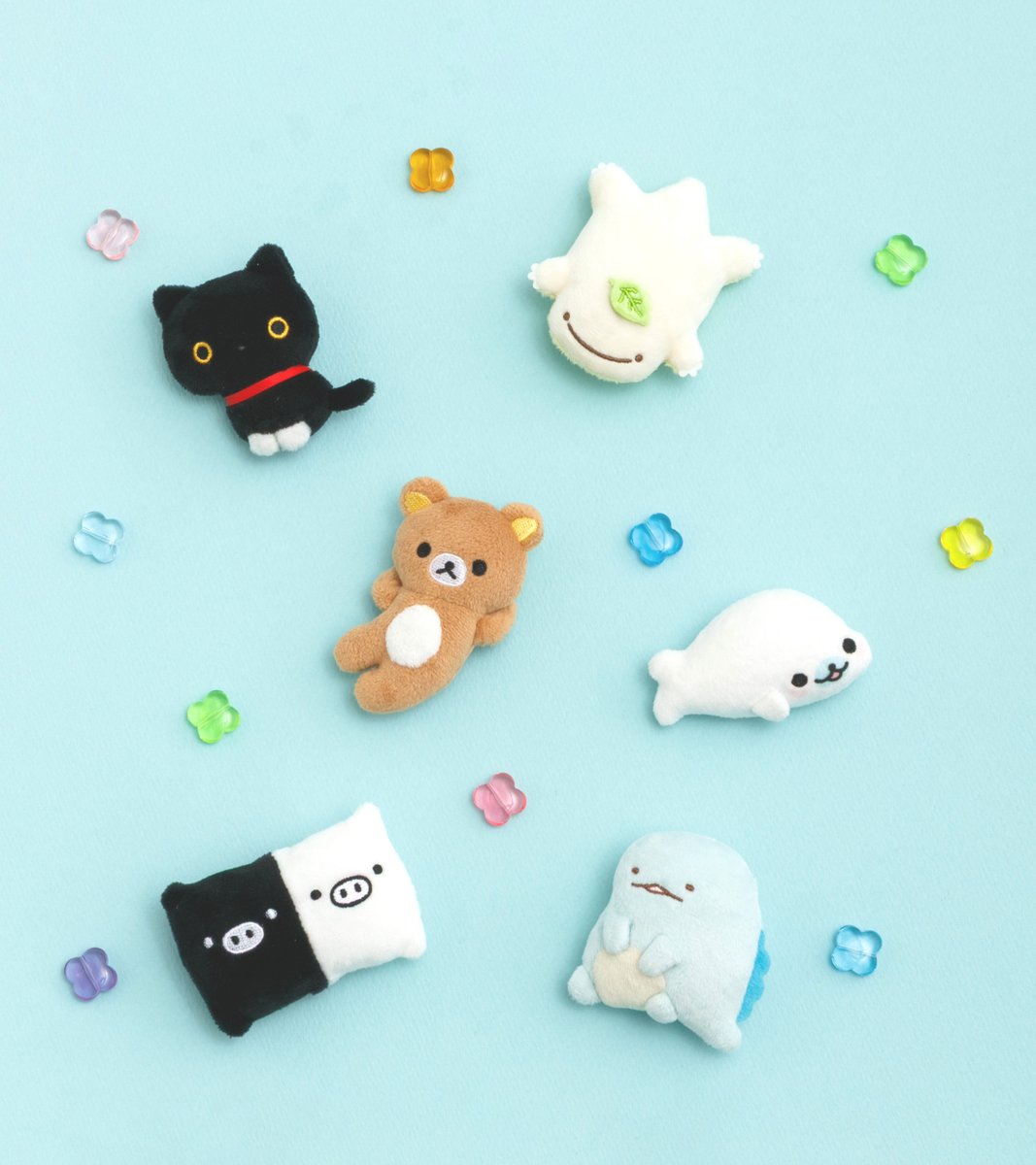 🍀／✨✨ サンエックスタウンテーマから発売のぬいぐるみバッジ