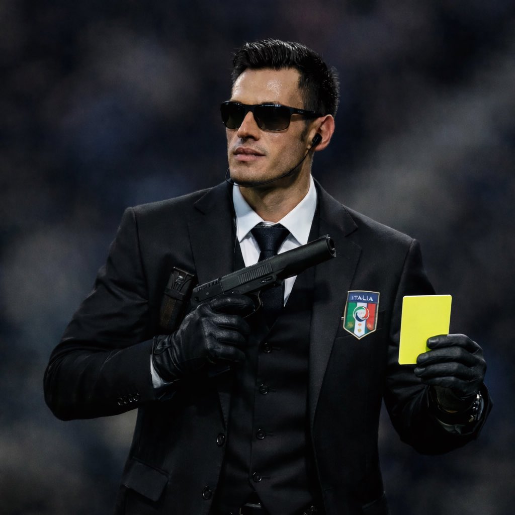 Questa sera metterai la parola fine a questo campionato, e concluderai il lavoro iniziato da Fabbri venerdì e La Penna sabato.

Hai già pronto il cartellino per ogni nostro giocatore che si avvicinerà soltanto a rivolgerti la parola.

Il sicario Mariani, un uomo in missione.