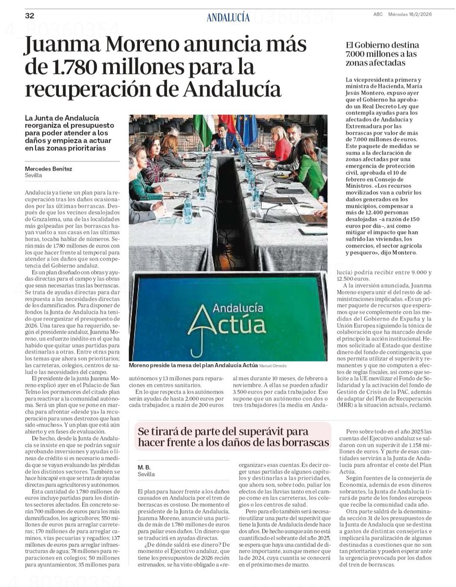 ✅Ponemos en marcha 'Andalucía Actúa': 1.780M€ para reparar daños y de ayudas directas a agricultores, autónomos y pymes.

Nuestro presidente <a href="/JuanMa_Moreno/">Juanma Moreno</a> presenta el Plan con el que afrontamos la fase de recuperación.

➡️ Reclamamos implicación del Estado y la UE