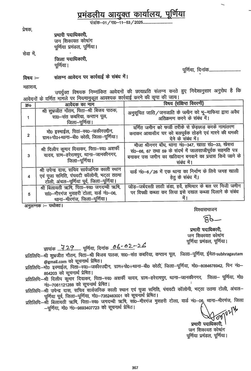 subhragautam's tweet photo. @AmitShah Sir kindly look into matter, Minority brokers are plotting and selling SC/ST Red Card land openly with support of CO , Mave several complaints but no action by @dmpurnea @NitishKumar @samrat4bjp @PurneaTimes @samrat4bjp  @narendramodi @bihar_police https://t.co/6o8CDhhXsr