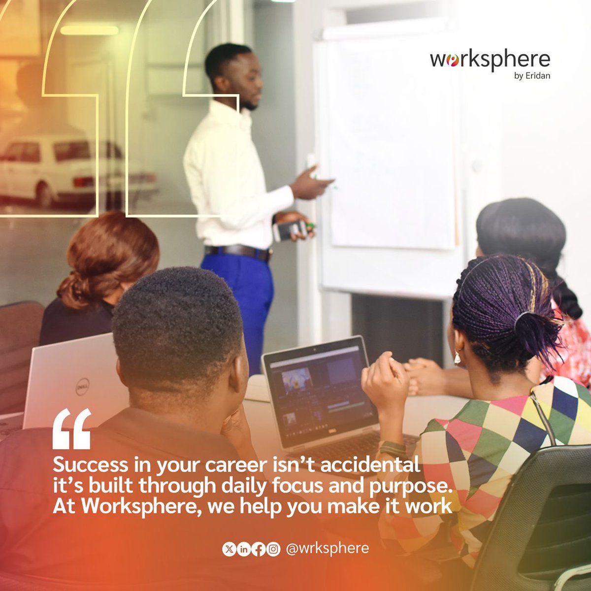 Wrksphere's tweet photo. Success isnβt accidental itβs built one focused day at a time.
At Worksphere by Eridan, we give you the space, structure, and community to grow with purpose. π‘β¨
Ready to make your workβ¦ work? π
#WorksphereByEridan #MakeItWork #CareerGrowth #WorkWithPurpose https://t.co/lkYnkSmyNU