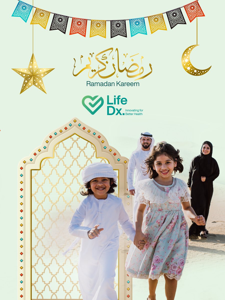 LifeDx's tweet photo. رمضان كريم من مختبرات لايف 🌙 نتمنى لكم شهرًا مباركًا مليئًا بالسلام والصحة والخير.

Ramadan Kareem from Life Diagnostics 🌙 Wishing you a blessed month filled with peace, health, and prosperity. https://t.co/s6qf93m5Rv