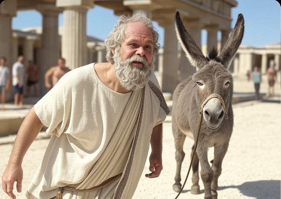 ankorinclan's tweet photo. Dijo una vez Sócrates: "Si un burro me pateara, ¿acaso lo demandaría?" No se trata de ganar cada discusión, sino de elegir cuáles merecen nuestra energía. La ignorancia grita, la sabiduría calla. Cuando alguien no tiene más que ofrecer que insultos y ruido, la respuesta más poderosa es el silencio. No te rebajes al nivel de quien solo busca conflicto. La verdadera inteligencia no necesita imponerse, simplemente brilla.