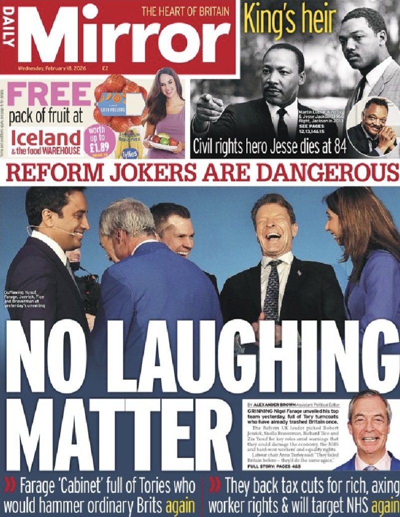 I am definitely not laughing. This is serious. Reform UK are dangerous. 
#BBCBreakfast #r4today #SkyNews