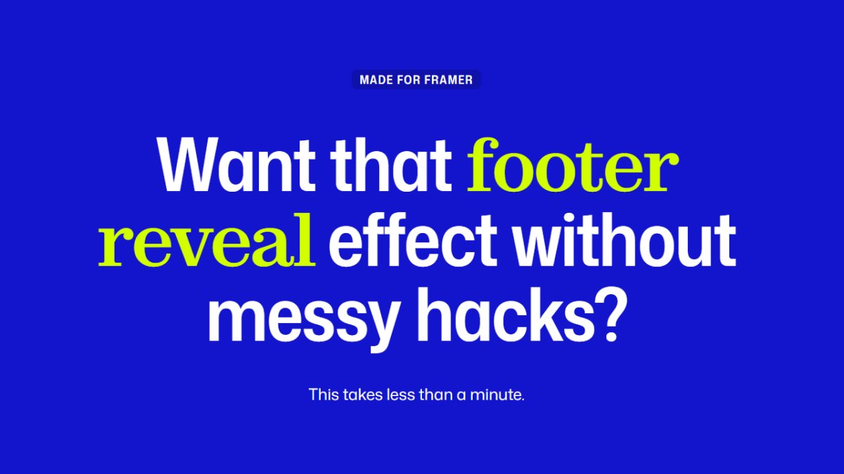 IgorReif's tweet photo. Been quiet for a while. Not gone.
Just building.

If you’re building premium websites in @Framer, you’ll like what’s coming. https://t.co/Fsn09ah83E