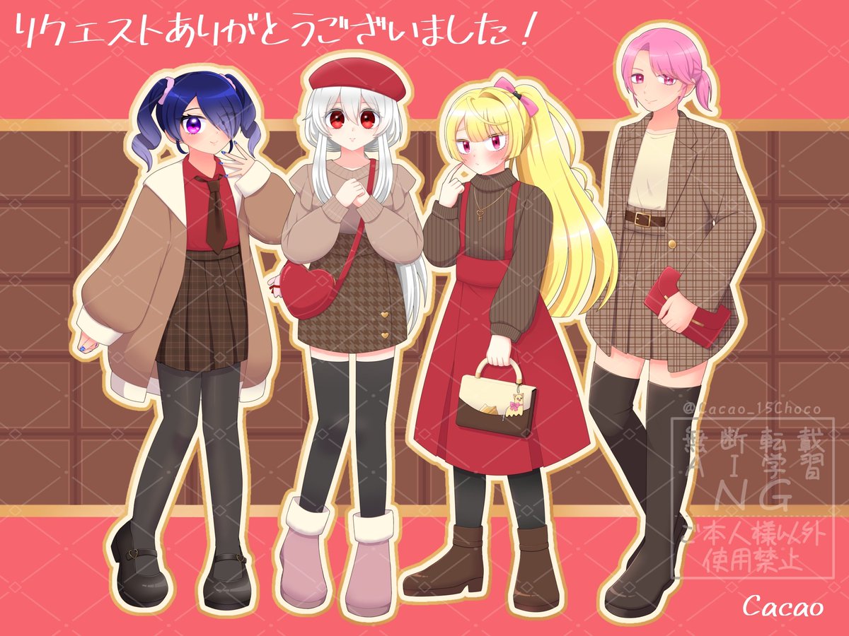 衣装やシチュエーションおまかせとのことだったので自由に描かせて