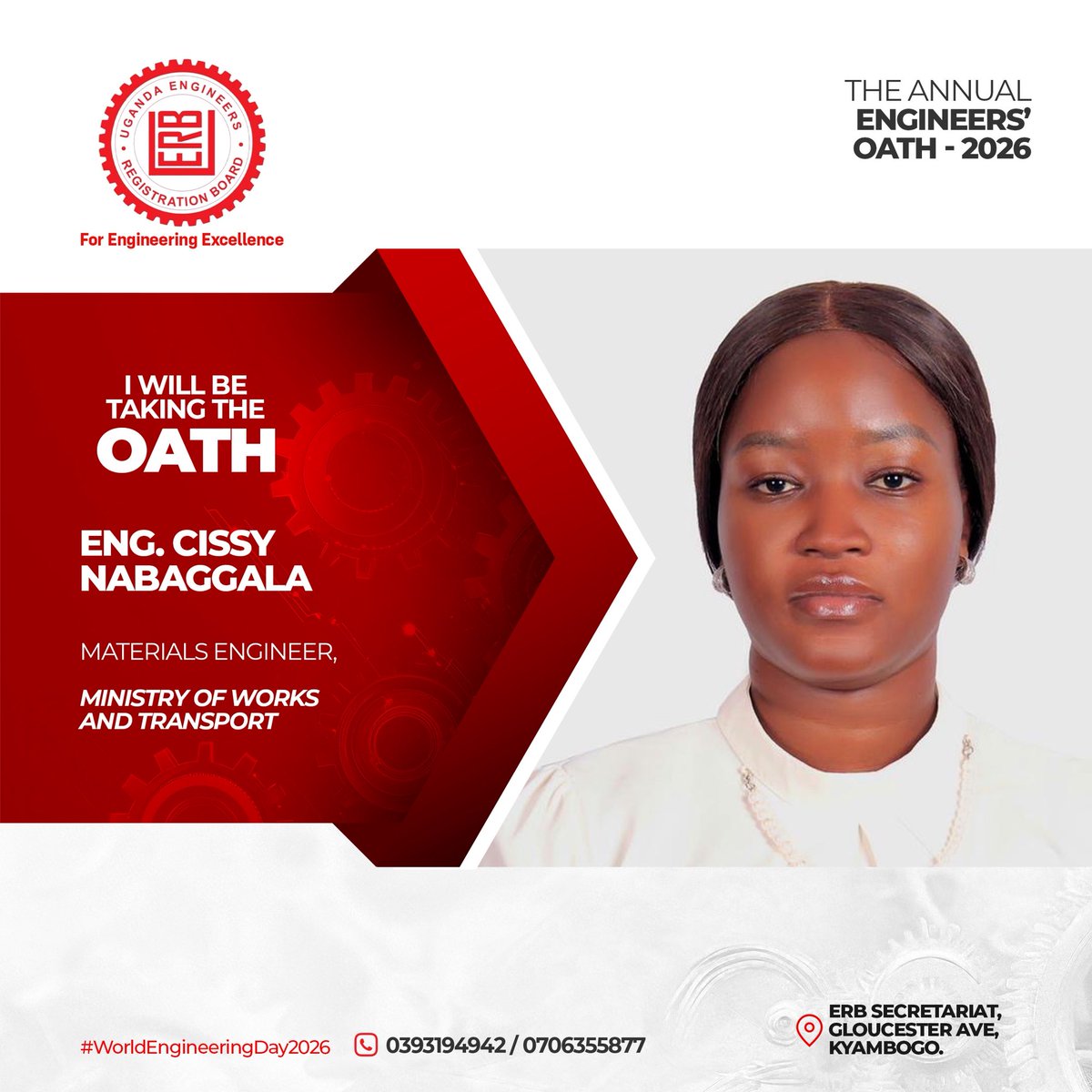 Eng. Nabaggala Cissy is a dedicated Civil Engineer specializing in Roads and Structures, with particular expertise in materials engineering and sustainable infrastructure development. Her work reflects a passion for quality, durability, and innovation in Uganda’s transport