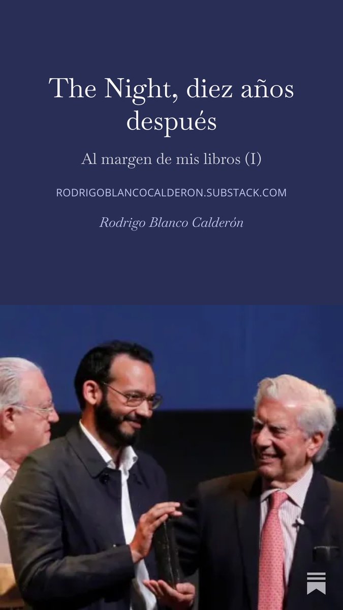 atajoslargos's tweet photo. The Night, diez años después

«El 18 de febrero de 2016 la editorial @AlfaguaraES publicó The Night, mi primera novela. Apenas tres meses antes, me había ido de Venezuela. Acababa de instalarme en París y recibir esa caja con los primeros ejemplares fue como si mis sueños de la adolescencia se hubieran cumplido. La novela la terminé de escribir el 5 de marzo de 2013. Fueron tres largos años de espera desde el momento en que la aceptó la editorial hasta que finalmente se concretó la publicación. El mismo tiempo que me tomó escribirla. El mismo tiempo que viviría en París».

Puedes leer el texto completo en este enlace (para suscriptores pagos): 

https://t.co/sIHP1o1Rqx