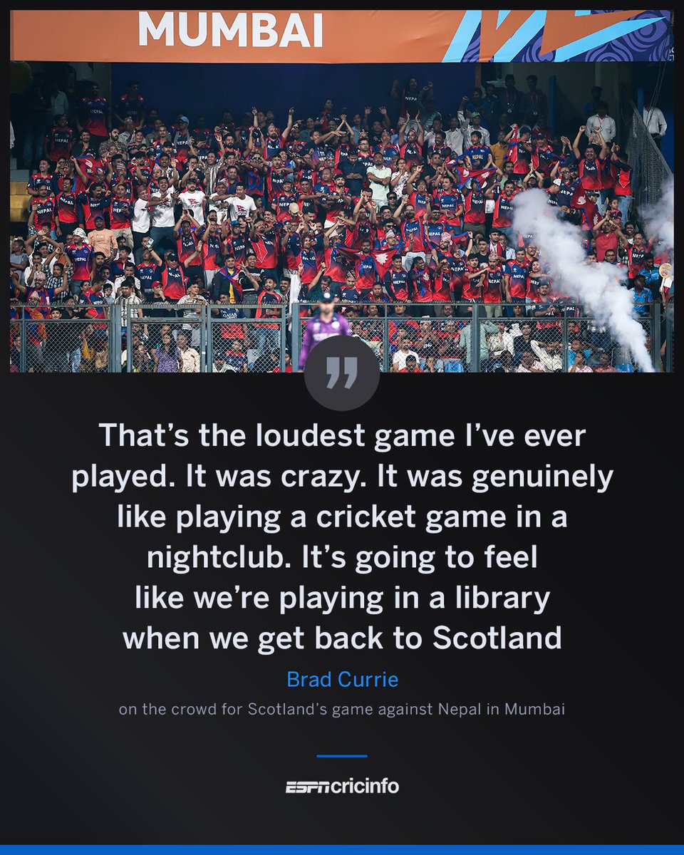 cricinfo's tweet photo. Nepal's fans were a mood in Mumbai 🔊 

https://t.co/BWdp1Kx7wa https://t.co/Sf0hrGn9OQ