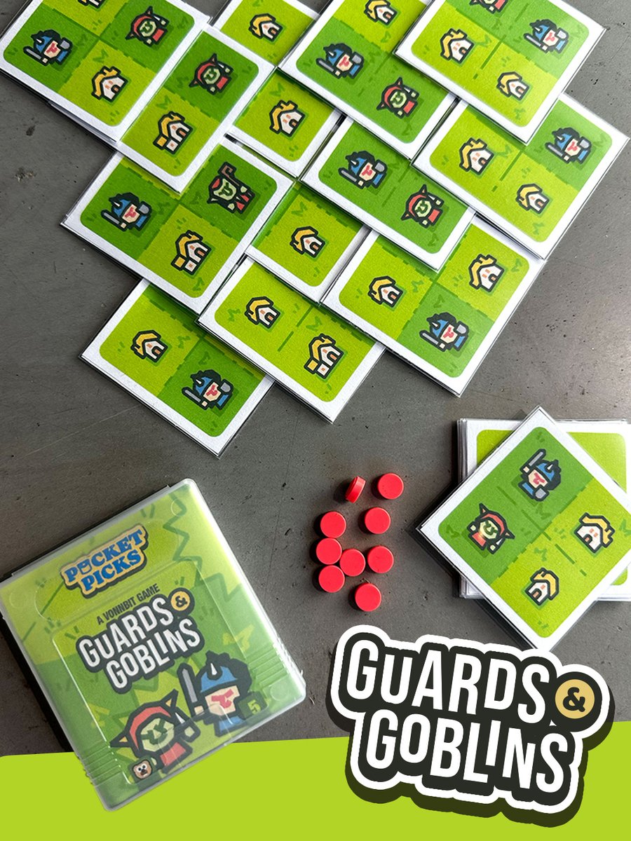 BeaverliciousTM's tweet photo. The next Pocket Pick I’d like to highlight is one that some of you may have already played 🙂 — Guards &amp; Goblins, the 9-Card Contest winner by designer Vonnbit. In Guards &amp; Goblins, you are the last line of defense against a relentless goblin horde. 

Link in bio! https://t.co/AJUGYyd5iK