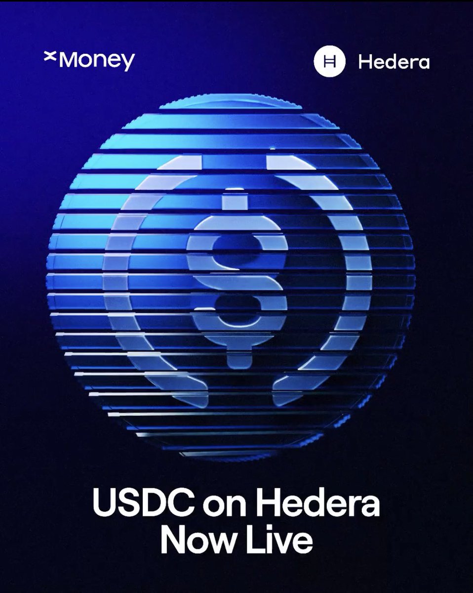 Hedera’s stablecoin rails just got a new front door: xMoney + USDC.

$USDC has been on <a href="/hedera/">Hedera</a> for a while. So what’s the news?
USDC is now live inside the <a href="/xMoney_com/">xMoney.com</a> ecosystem, that’s distribution, not existence.

What is xMoney?
xMoney is a payments gateway that connects