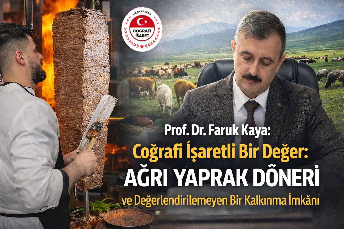 Coğrafi İşaretli Lezzet, değerlendirilemeyen güç: Ağrı Yaprak Döneri - Coğrafi işaretle tescillenen Ağrı Yaprak Döneri, güçlü hayvancılık altyapısına rağmen henüz beklenen marka değerine ulaşamadı. Prof. Dr. <a href="/FKkaya04/">Faruk Kaya</a> bu lezzetin doğru planlama ile kalkınmanın lokomotifi