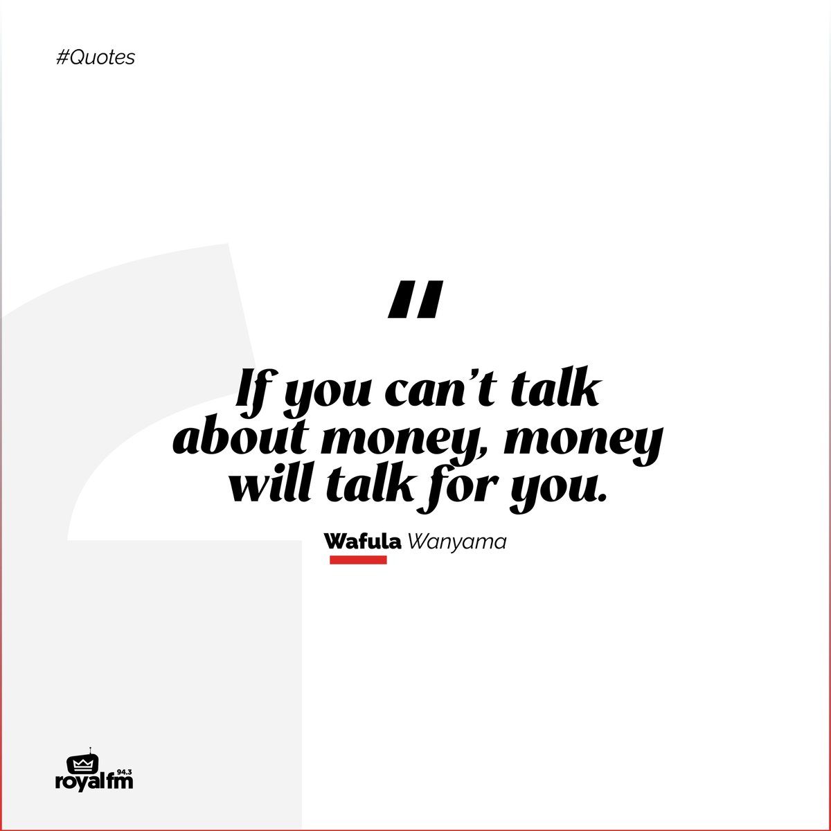 RoyalFMRwanda's tweet photo. “Talk money early, or argue about it later.” @wanyama__wafula
#KigaliInTheMorning #WednesdayMoneyMatters https://t.co/RsCjVB2DQl