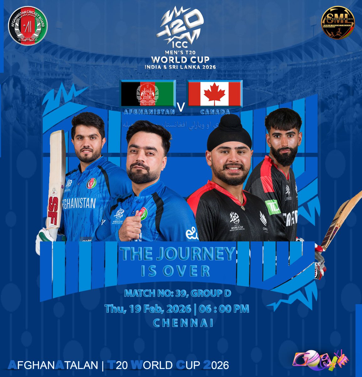 lodinjunior's tweet photo. One last stand, Afghanistan taking on team Canada tomorrow in Chennai.
Cricket Canada @ACBofficials @MirwaisAshraf16 @afghcricket 

#afghanatalan | #T20WorldCup2026 #AFGvCAN https://t.co/7AvI4iC8Kh