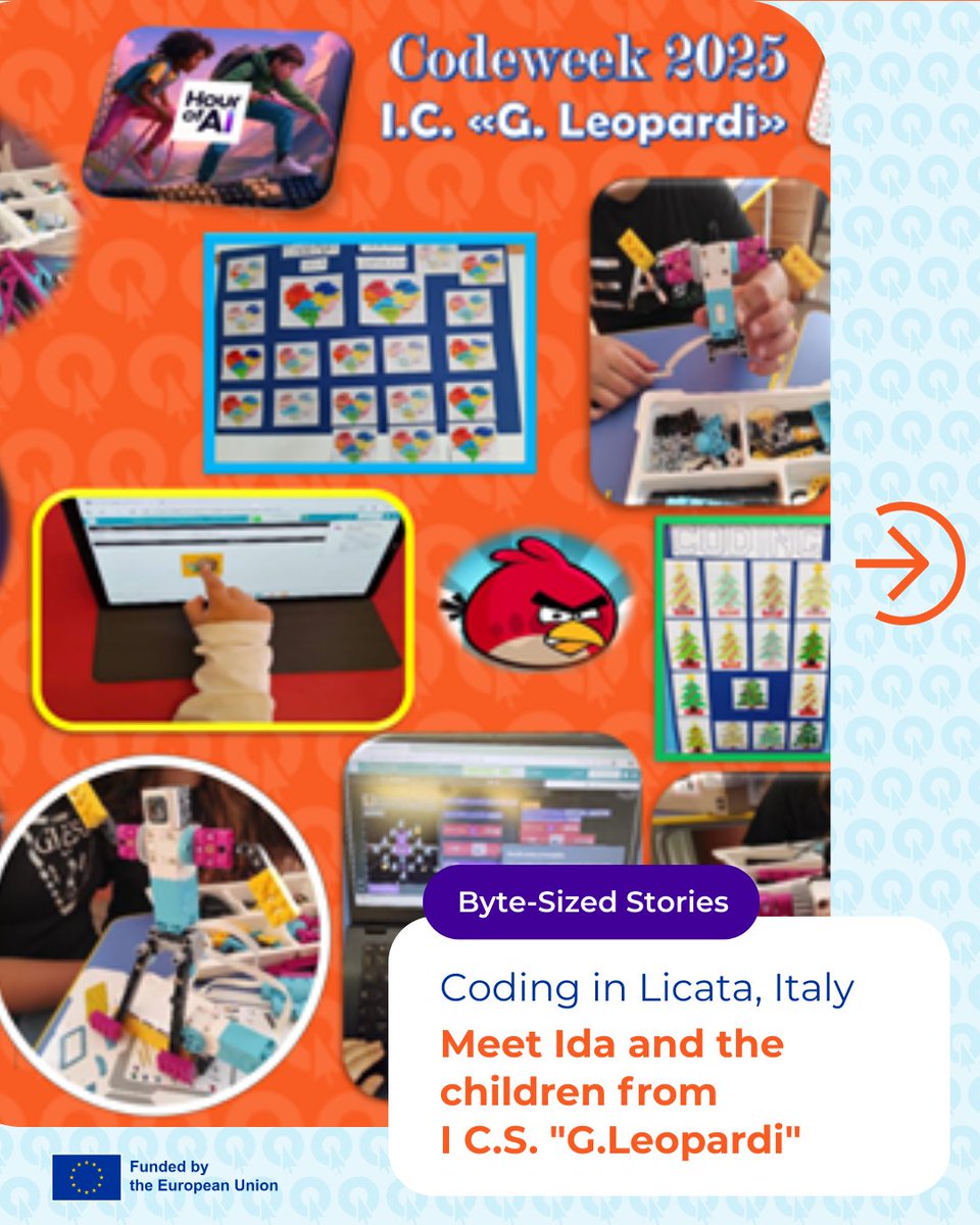 CodeWeekEU's tweet image. Spotlight on Ida’s classroom! 🔦 

Transforming code into creativity with Minecraft, Scratch &amp;amp; Robotics. 💻 Their passion has earned them local STEM awards.  Proud winners of the EU CodeWeek Certificate of Excellence! 🏆

#EUCodeWeek #DigitalCreativity #STEM #SchoolInnovation
