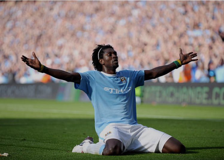 Oluchi_Utd's tweet photo. Here’s Adebayor celebrating in front of Arsenal fans.

Cristiano Ronaldo doing the “calma” celebration to away fans.

Lionel Messi celebrating in front of Real Madrid fans, and Jamie Vardy literally mocking spurs supporters by pointing at the Premier League badge, and so many other players.

But Vinícius should be racially abused because he celebrated after scoring in front of Benfica fans?

Make it make sense.