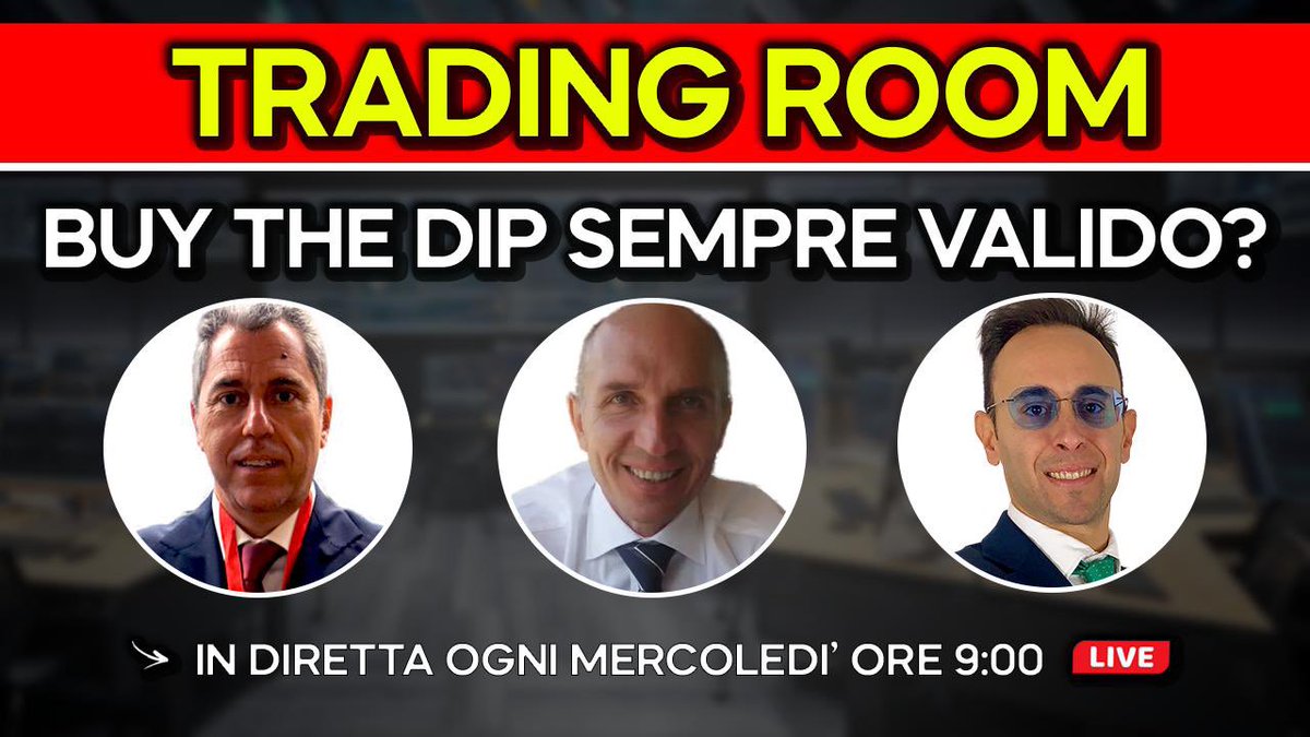 “BUY THE DIP SEMPRE VALIDO ? - Trading Room” in diretta alle ore 9:00, con Massimo Vita e Paolo Serafini !

🔴 Link Diretta qui: youtube.com/watch?v=vOw5bs…