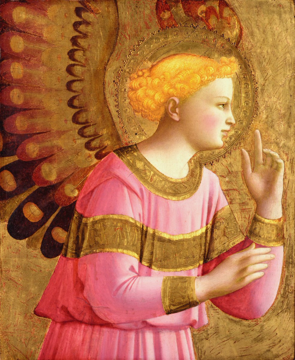 solas_na_greine's tweet image. Fra Angelico, Annunciatory Angel, c.1450-1455
