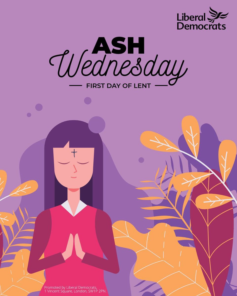 HighburyLibDems's tweet photo. Today we mark Ash Wednesday, the first day of Lent. https://t.co/EYLJCZHMRd
