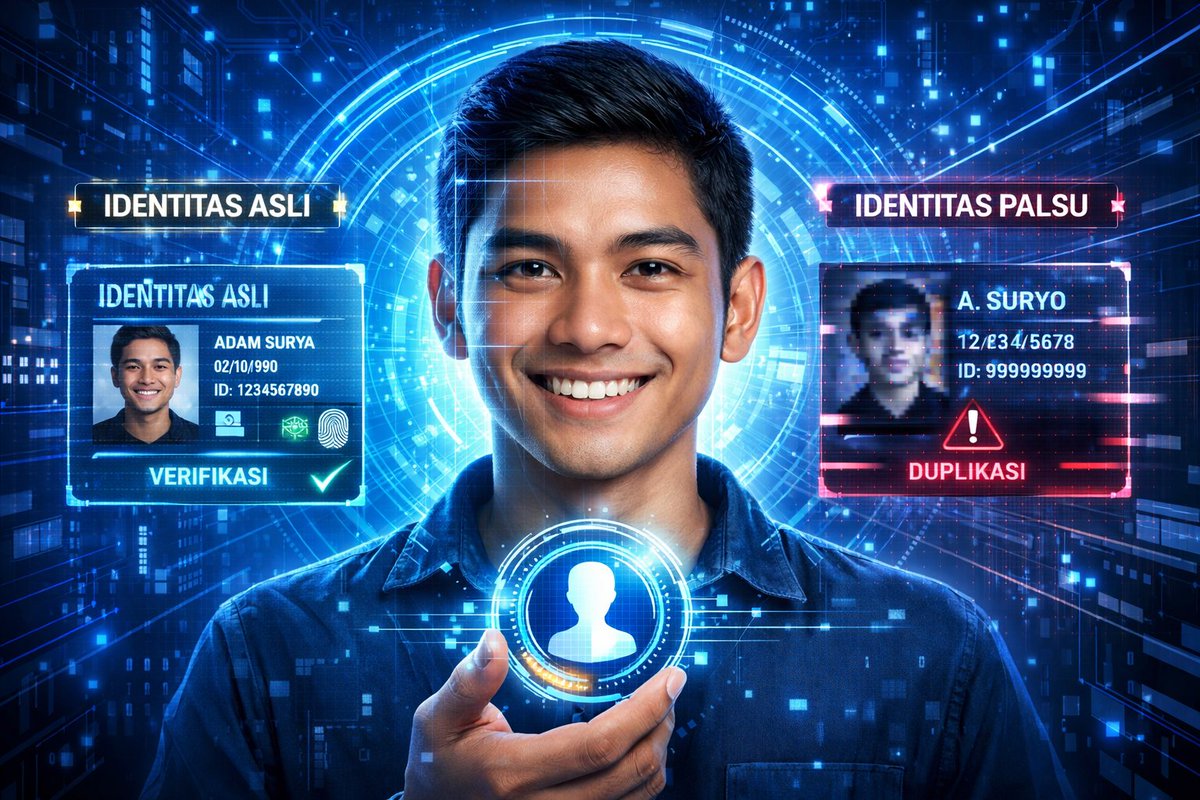 AnonymousPEPE67's tweet photo. InterLink ID memastikan hanya manusia terverifikasi menerima1 token unik yang tidak bisa dipindah tangan, sehingga mencegah bot, serangan Sybil, dan akumulasi oleh “whales”. Sistem dengan identitas terdesentralisasi, biometrik, dan zero-knowledge

#InterLink #ITGL #ITL https://t.co/C41gZSZhbo