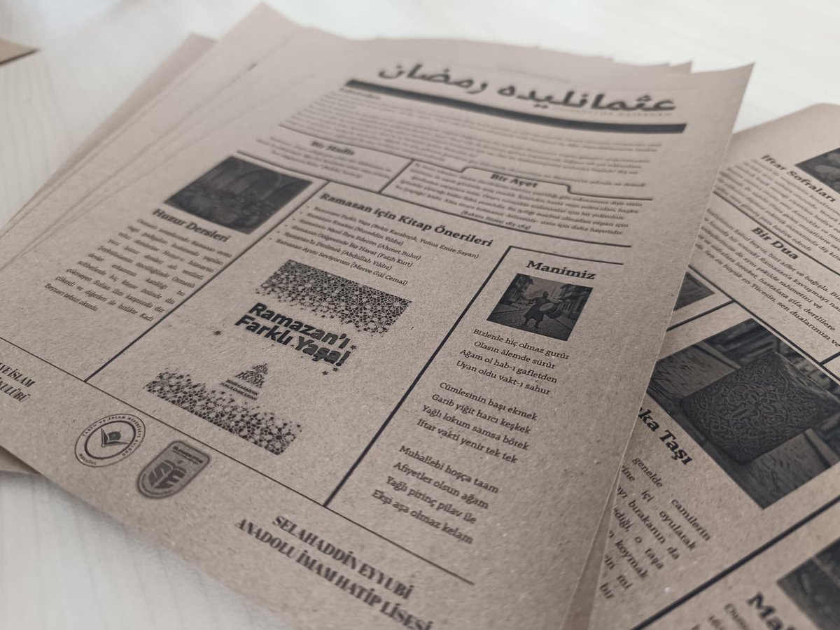 Tarih ve İslâm Medeniyeti Kulübümüzün Ramazan postası Sahife Gazetesi'nin ilk sayısı yayında. Gazete bugün tüm öğrencilerimizle buluşacak. İyi okumalar.

.
#selahaddineyyubi
#tarih