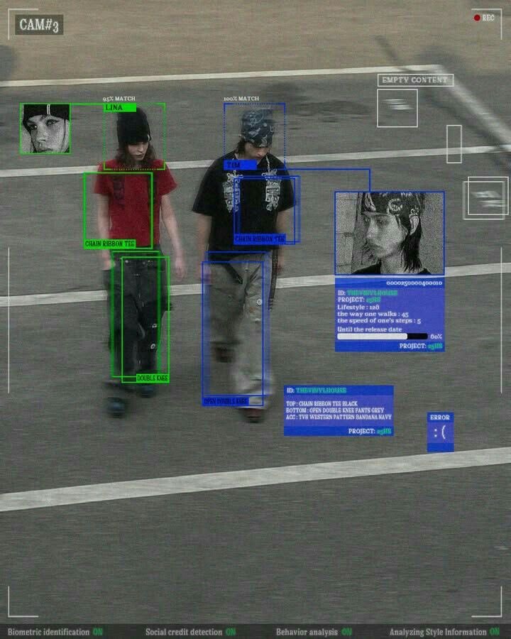 zooya_kim's tweet image. 이거 대체 뭔가 했는데 드디어 알았음!!!!!!!!!
Computer Vision Graphic Design이었어요!!!!

인물 위에 라벨이 붙어 있으면, 관객은 단순한 구경꾼이 아니라 시스템을 조작하는 운영자가 된 듯한 기분을 느끼게 되어 훨씬 더 강한 몰입감을 가지게 되는 듯합니다👀