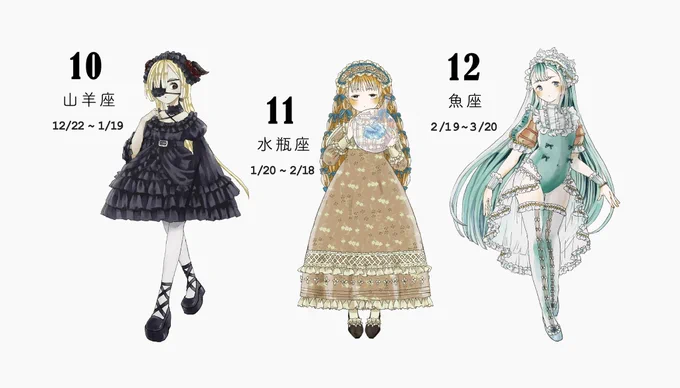 星座の擬人化は結構お気に入り。 あなたは何座ー?