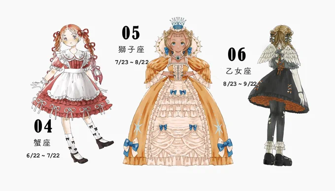 星座の擬人化は結構お気に入り。 あなたは何座ー?