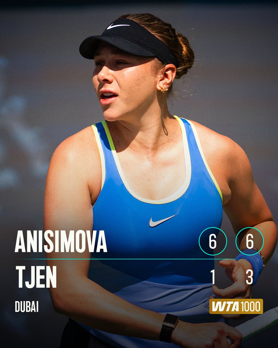 Into the last 8 👊

Amanda Anisimova books her place in the quarterfinals with a straight sets win over Tjen.

#DDFTennis