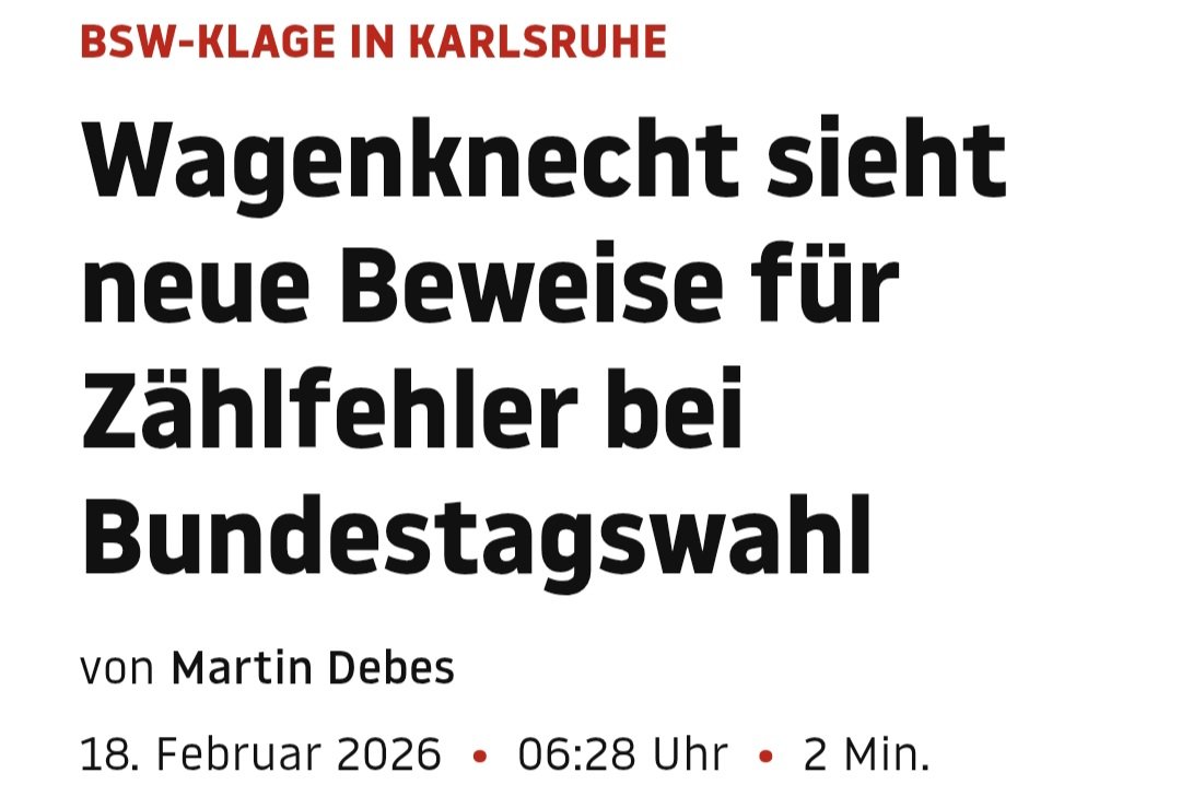 Das BSW hat #Wahlprüfungsbeschwerde beim Bundesverfassungsgericht eingereicht! Der Bundestag hat viele Monate Zeit verloren, und dann unsere Beschwerde mit unerfüllbaren Anforderungen abgelehnt. Nach der Logik des Wahlprüfungsausschusses hätten wir die versiegelten Wahlurnen