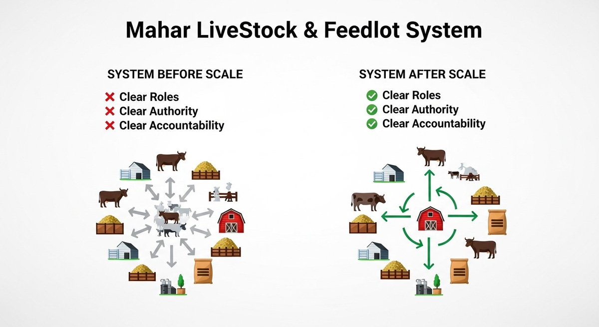 UmerMahar316513's tweet photo. structure comes before expansion.
Before growth, we define responsibility.
Before scale, we build discipline.

#MaharLiveStock #FeedlotSystem #StructuredExecution https://t.co/Klh3a7CUZT