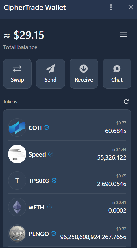 I love what is happening on $COTI chain recently. It all started with the #CipherWallet bot created by <a href="/iamsstef/">Stefanos</a> . A great <a href="/telegram/">Telegram Messenger</a> based native wallet on <a href="/COTInetwork/">COTI Foundation</a> with tipping and private chat features.

This inspired both <a href="/Infl_Coins/">Inflationary Coins - Pengo</a> and <a href="/PurrrpleOwl/">Laurentiu</a> to build their own