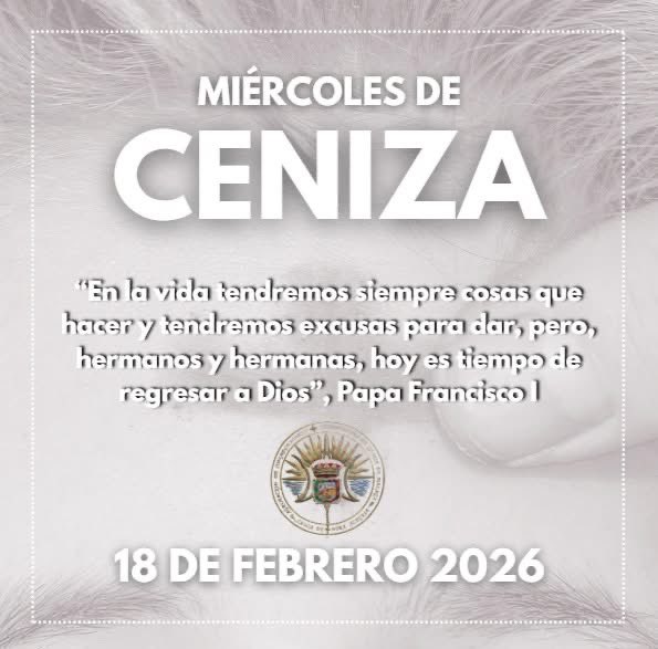 MIÉRCOLES DE CENIZA

Hoy, Miércoles de Ceniza, la Agrupación de Congregaciones, Hermandades y Cofradías de Gloria de Málaga inicia la Cuaresma con humildad y esperanza.

La ceniza no es derrota, sino regreso; no es sombra, sino llamada a la conversión.