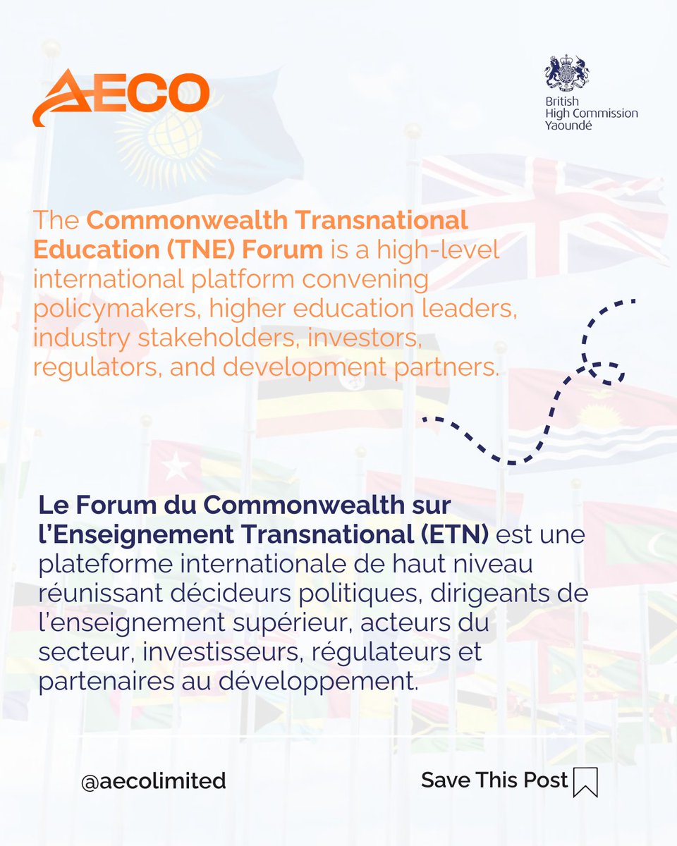 aeco_limited's tweet photo. The Commonwealth Transnational Education (TNE) Forum 2026, organized by AECO Limited in partnership with the British High Commission in Cameroon, brings together people who play key roles in education across countries. https://t.co/ZGwhqdS6ad
