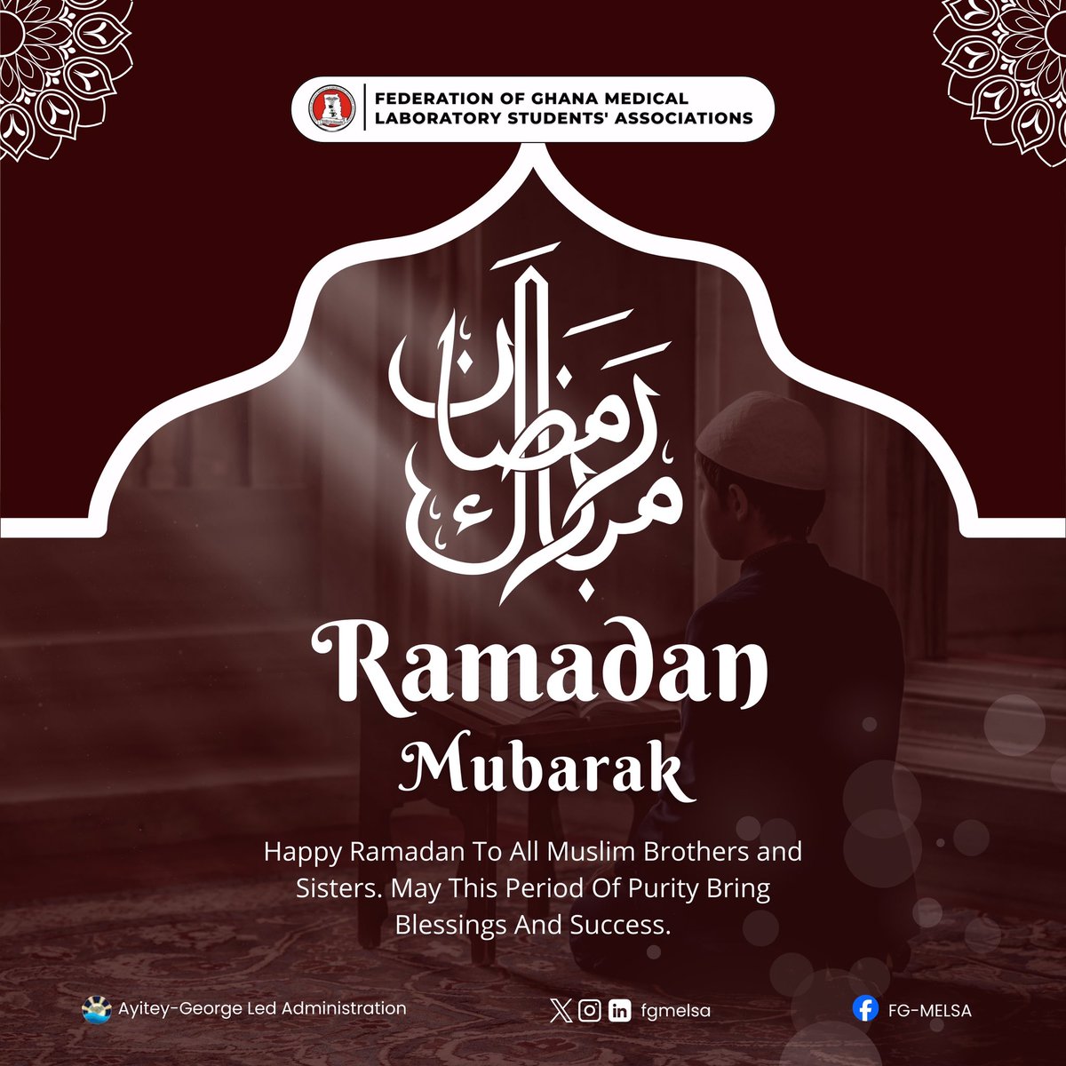 Ramadan Mubarak! 🌙✨ 
Wishing all Muslims a blessed month of purity &amp; spiritual growth. May your fasting, prayers &amp; good deeds be accepted🕌📿
 #RamadanMubarak🤲🏾