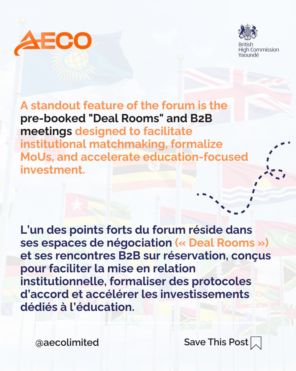 aeco_limited's tweet photo. Attendance is by invitation only and limited to selected institutions, policymakers, and partners in the education and investment space.

For registration, sponsorship, or more information:.📧 info@aecolimited.com
📞 +237 676 363 684 / 672 62 48 92. https://t.co/6b3E1MsQBD