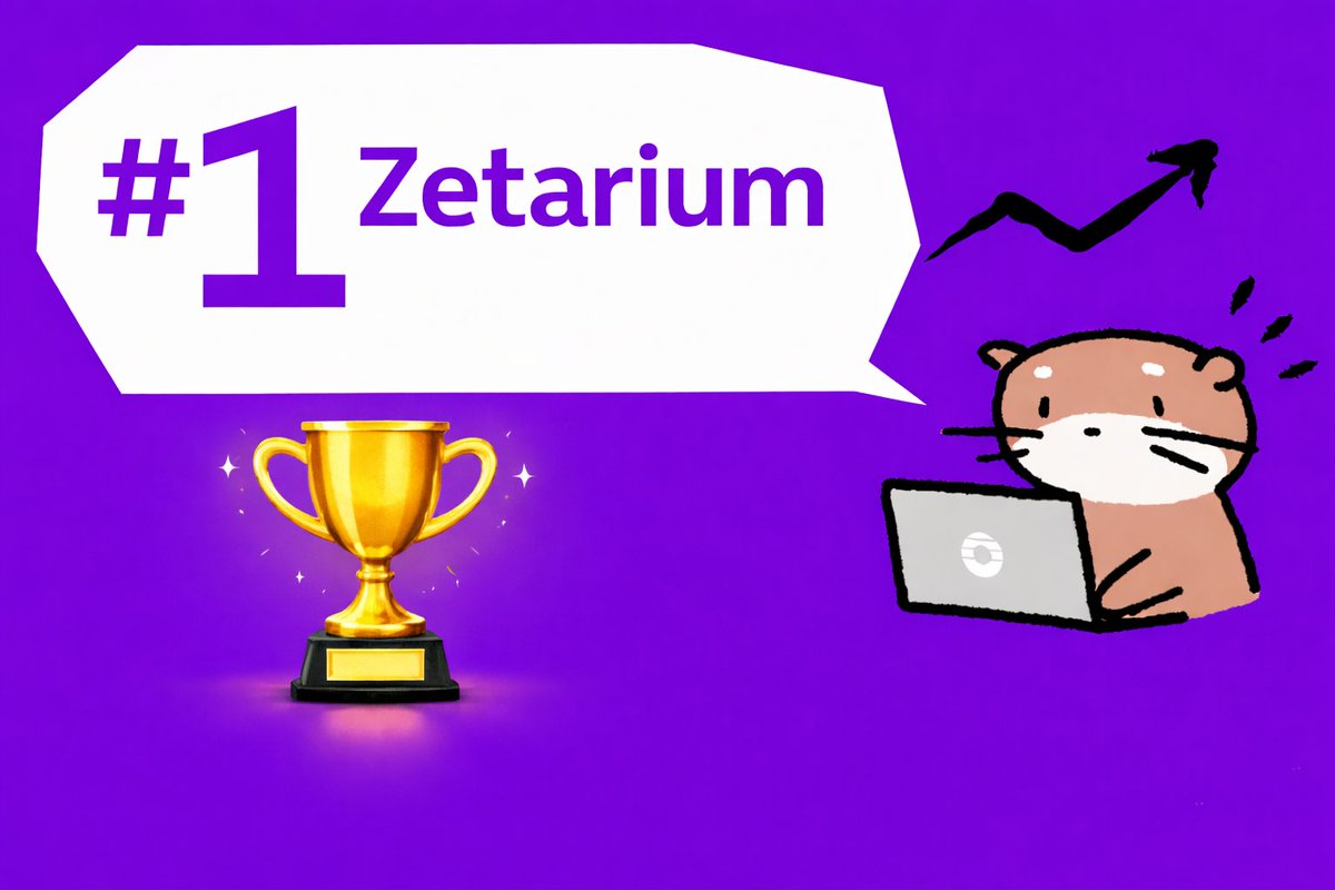 Woah, <a href="/Zetarium_/">Zetarium</a> is crushing it on Orderly.

Zetarium is up +162% week-over-week, from $14.7M to $38.6M.

They're now the #1 builder on Orderly over the past 7 days.

The exchange layer keeps producing. 💜