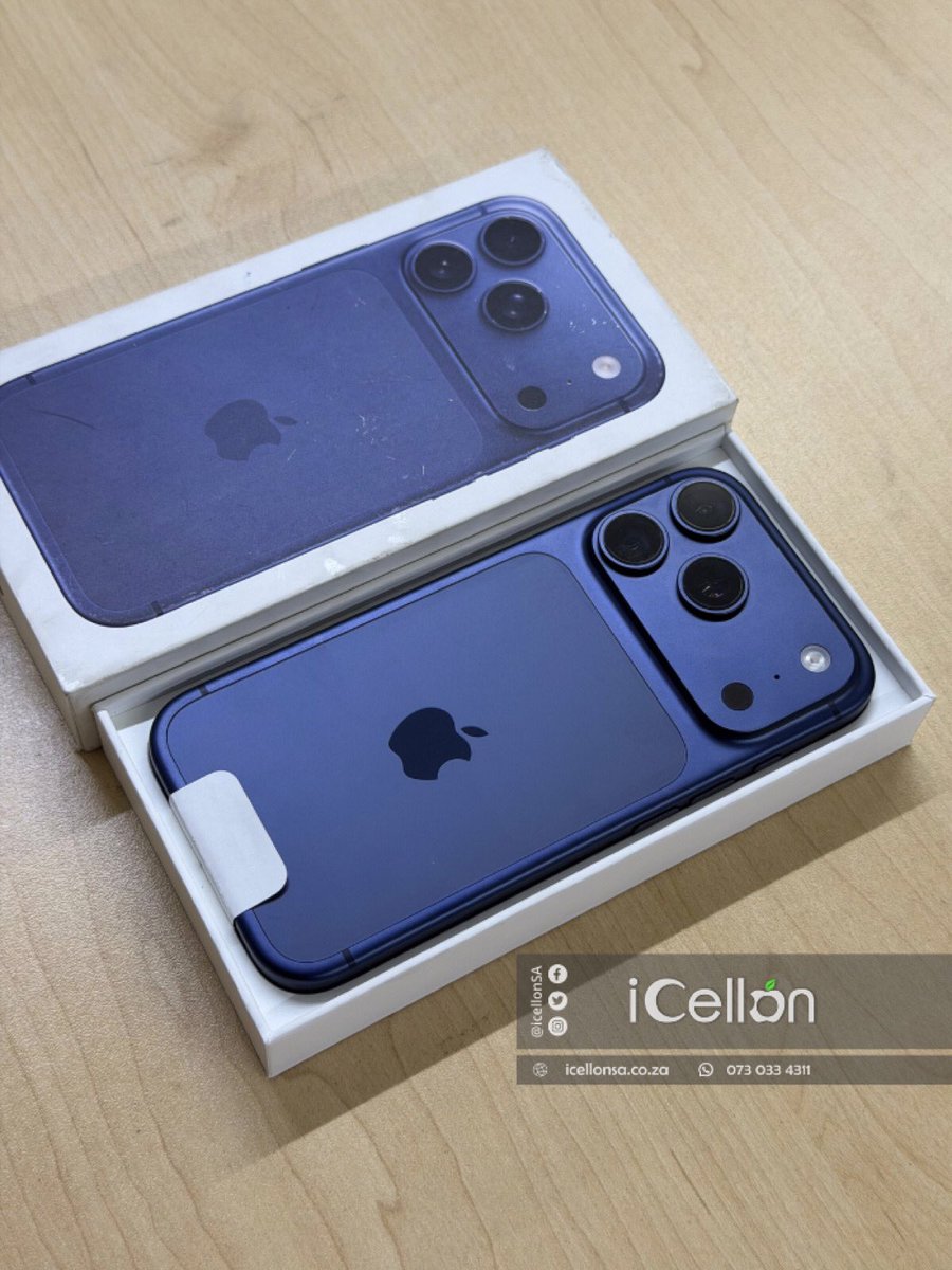 iCellonSA's tweet photo. iPhone 17 Pro 1TB, activated but never been used. Cycle count of 0. Available for only R27999⚫️🟢

FREE delivery via courier 🚚📦 Cash on delivery in Johannesburg only (R100). Place your order at https://t.co/D8Dtiqqc29 or WhatsApp 0730334311. https://t.co/hEP1ojbqcc