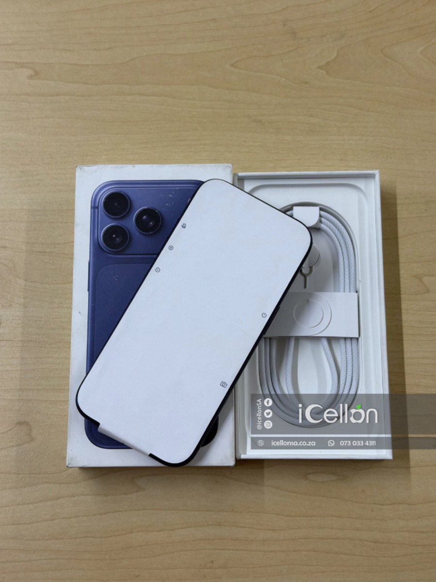iCellonSA's tweet photo. iPhone 17 Pro 1TB, activated but never been used. Cycle count of 0. Available for only R27999⚫️🟢

FREE delivery via courier 🚚📦 Cash on delivery in Johannesburg only (R100). Place your order at https://t.co/D8Dtiqqc29 or WhatsApp 0730334311. https://t.co/hEP1ojbqcc