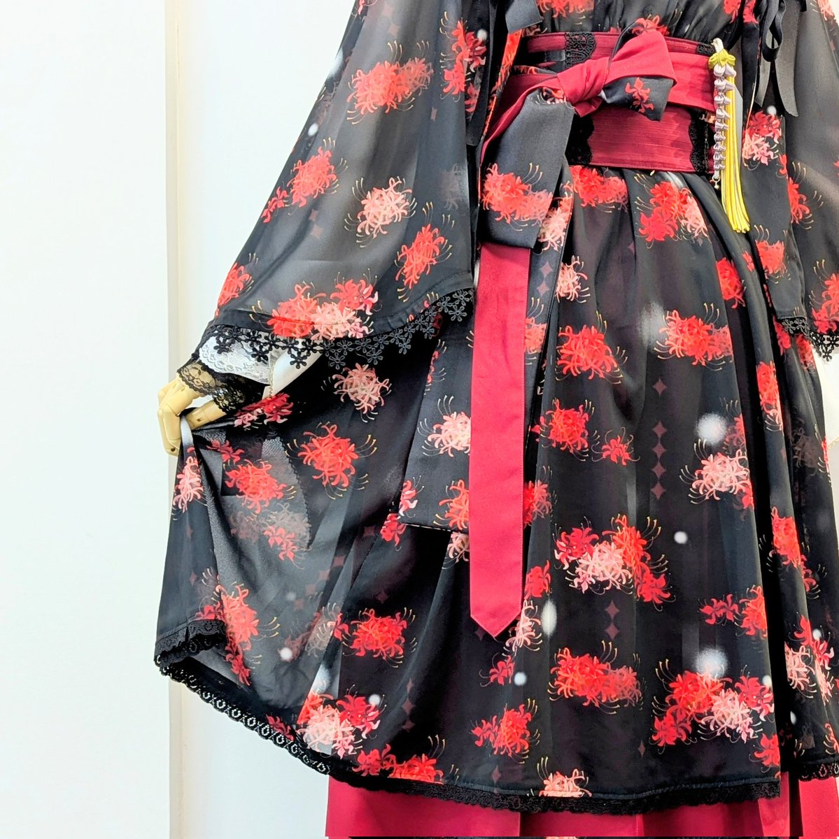 ♥️🎀🌹モリグチカ🥀🎀🎀 袴風スカートと 彼岸花ジョーゼットの